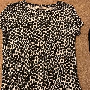 Petite printed dress shirt from Loft